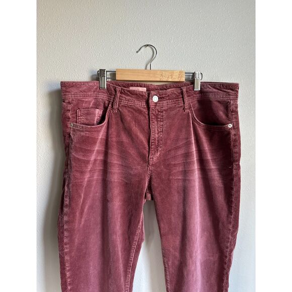 PILCRO Women's Rose Corduroy Slim Boyfriend Crop 5 Pocket Mid Rise Pant Size 32 - Picture 6 of 11